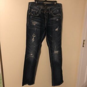 𝅺SILVER aiko baby boot jeans sz 30/33